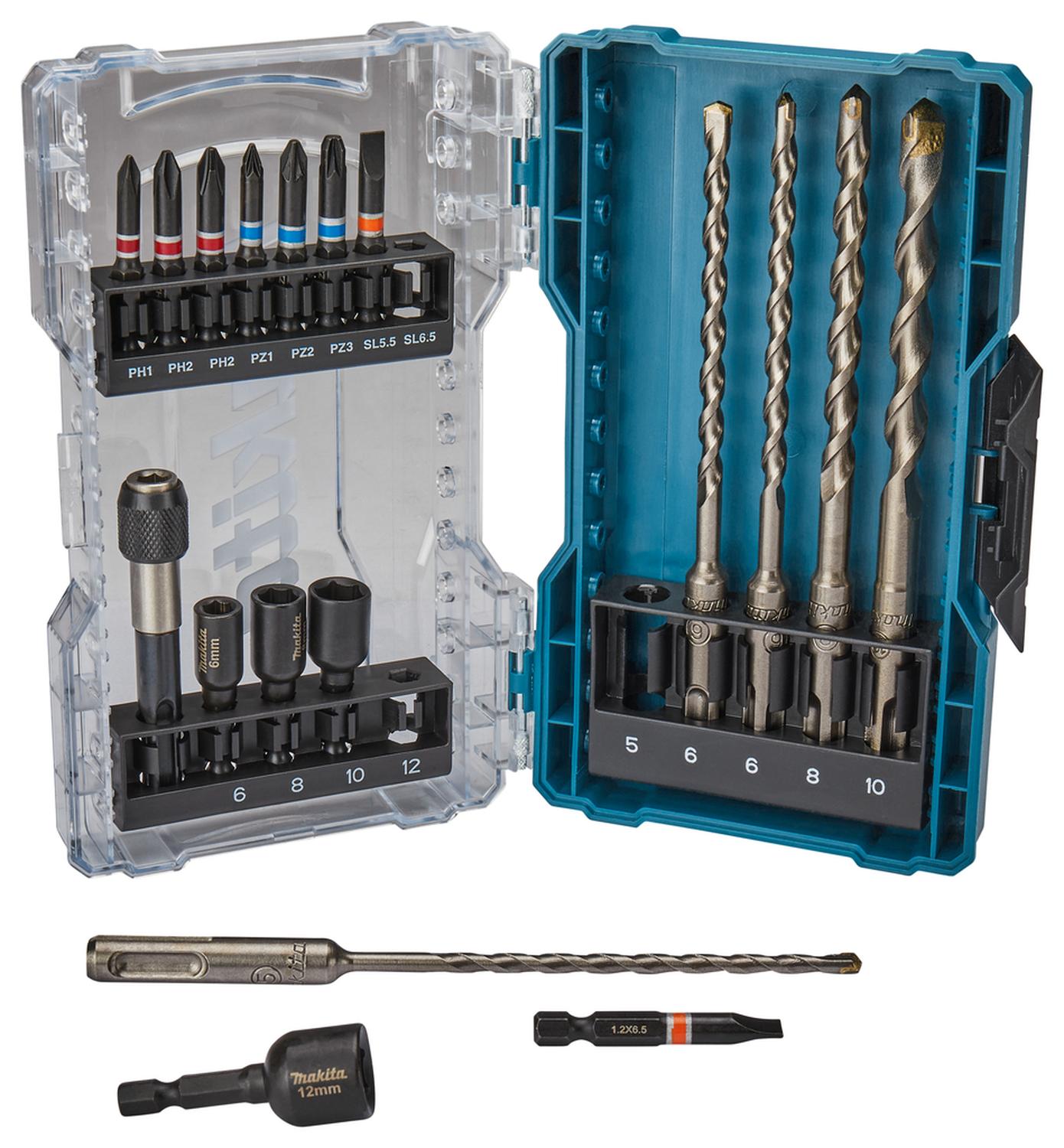 SET BROCAS SDS-PLUS Y PUNTAS 18 PZAS - MAKITA - 1