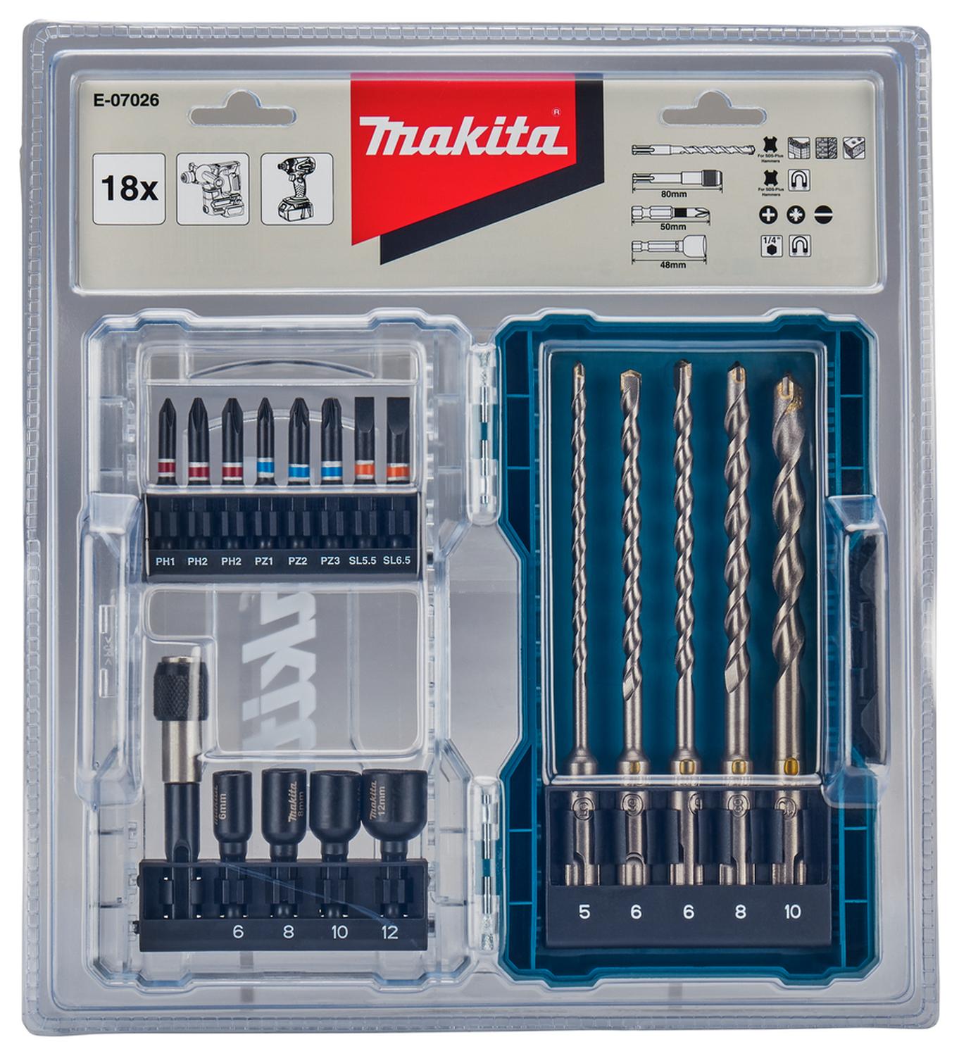 SET BROCAS SDS-PLUS Y PUNTAS 18 PZAS - MAKITA - 3