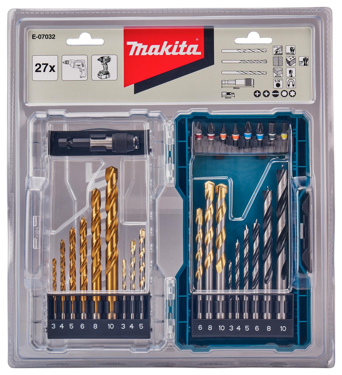 JUEGO DE BROCAS Y PUNTAS PARA ATORNILLAR 27 PZAS. - MAKITA - 5