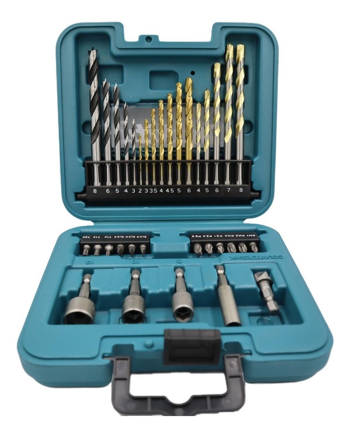 SET 34 PIEZAS BROCAS Y PUNTAS MAKITA B-68498 - 1