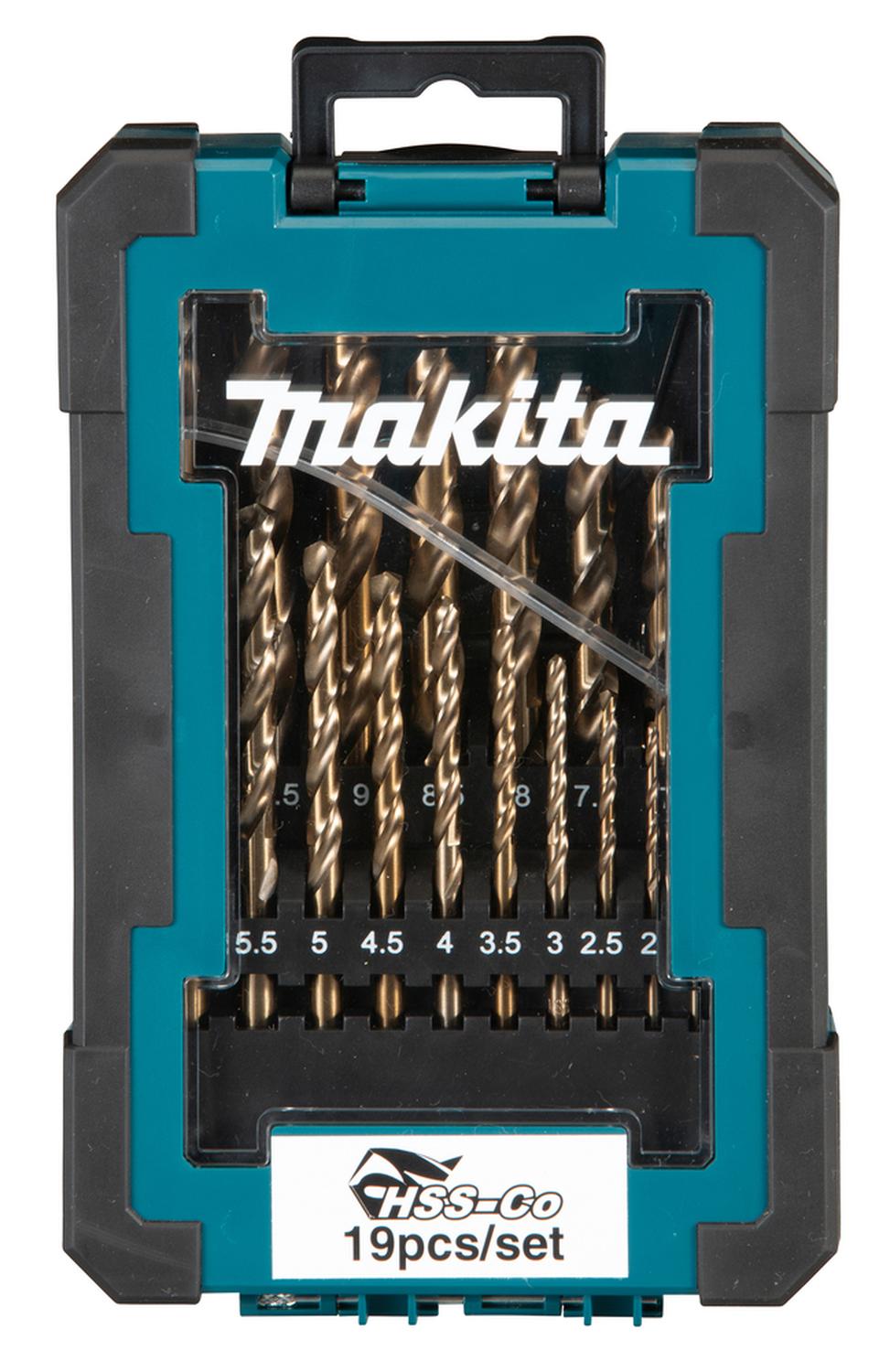 JUEGO DE BROCAS MAKITA HSS-CO PARA METAL HSS- CO 1-10 MM 19 PZAS - 2