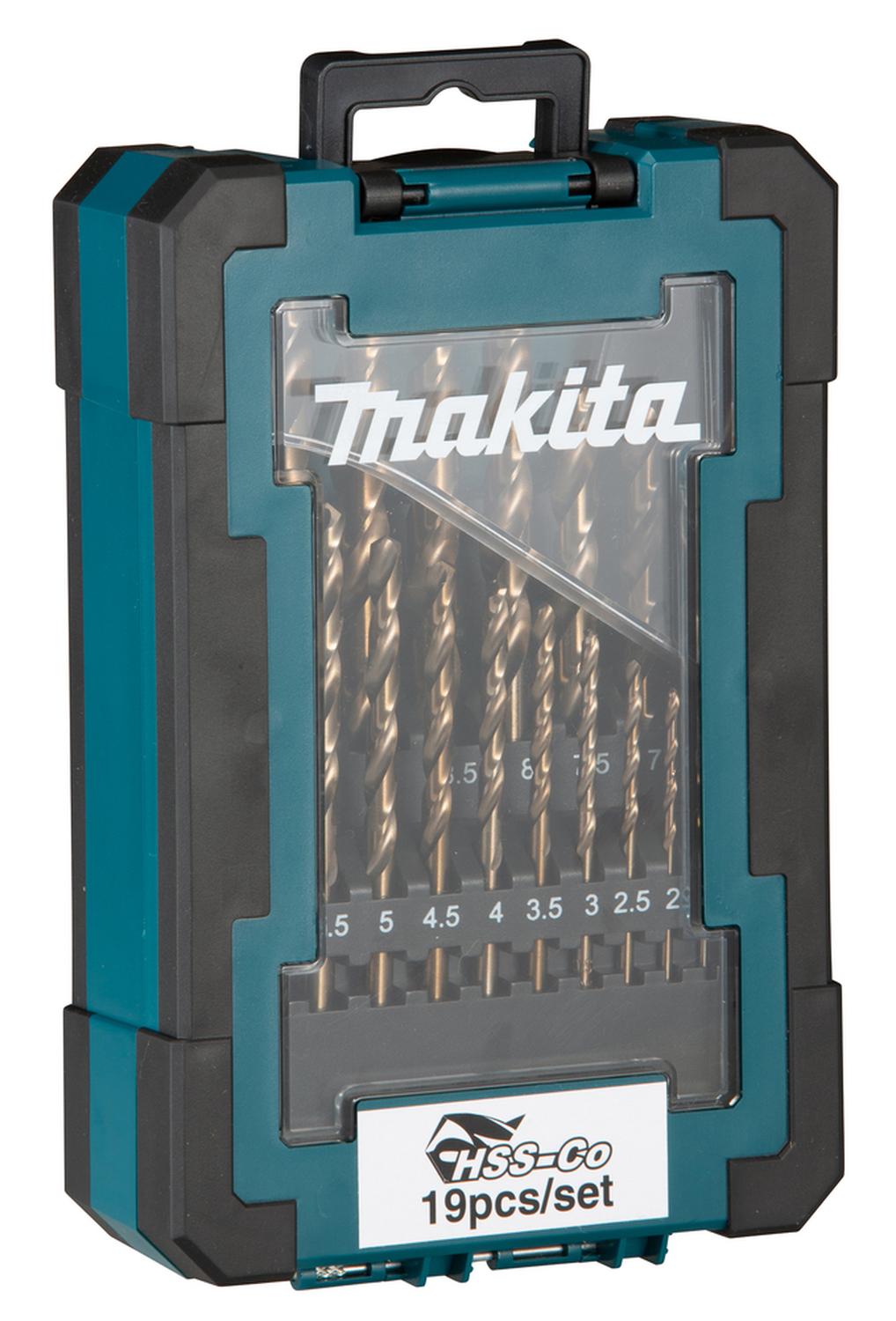 JUEGO DE BROCAS MAKITA HSS-CO PARA METAL HSS- CO 1-10 MM 19 PZAS - 3