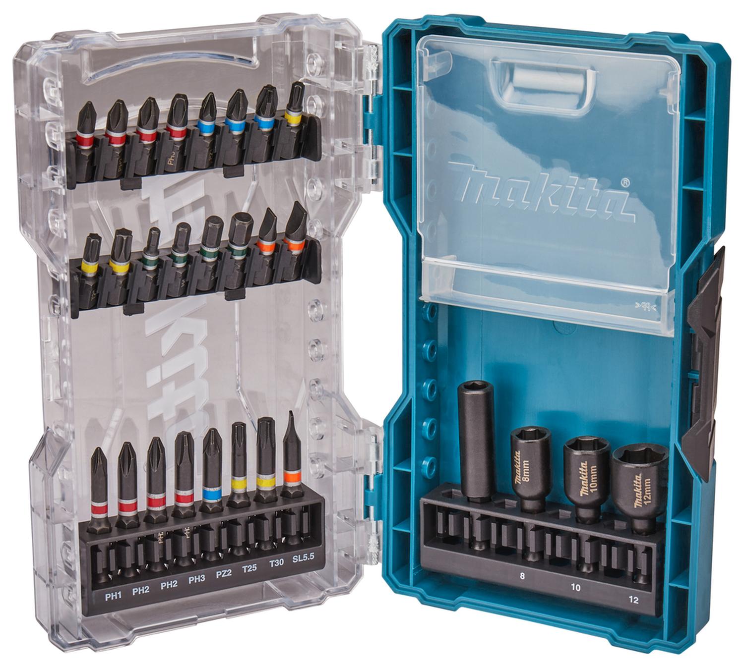 JUEGO DE PUNTAS Y ADPATADORES 28 PZAS. - MAKITA - 1