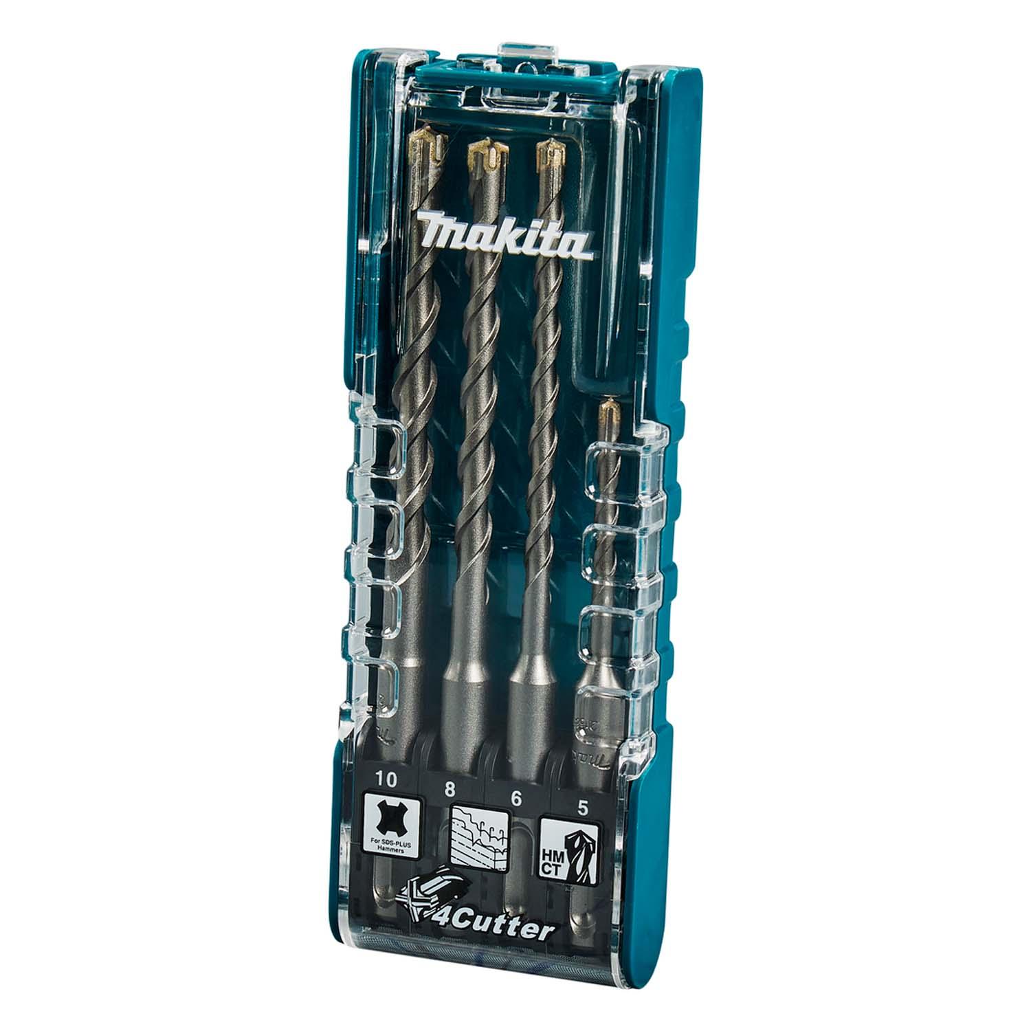 SET BROCAS SDS-PLUS 4 ARISTAS (5,6, 8, 10MM) 4 PZAS - MAKITA - 2