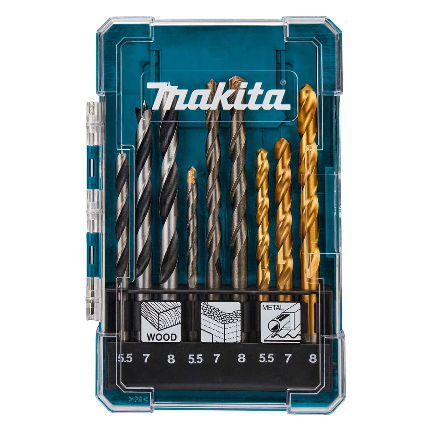 SET BROCAS PARA MADERA/METAL /CONCRETO (5.5-8) 9 PZAS-MAKITA - 3