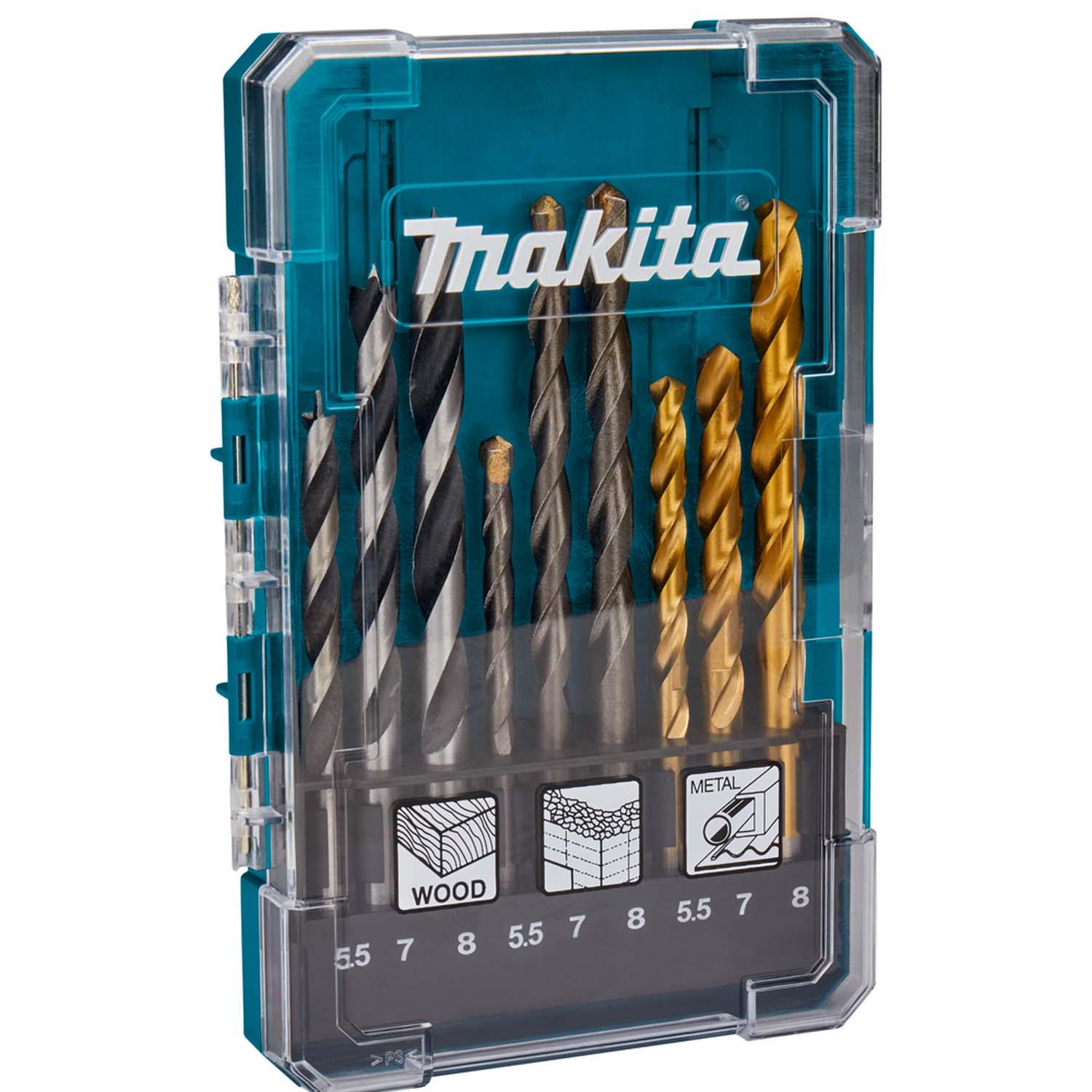 SET BROCAS PARA MADERA/METAL /CONCRETO (5.5-8) 9 PZAS-MAKITA - 4