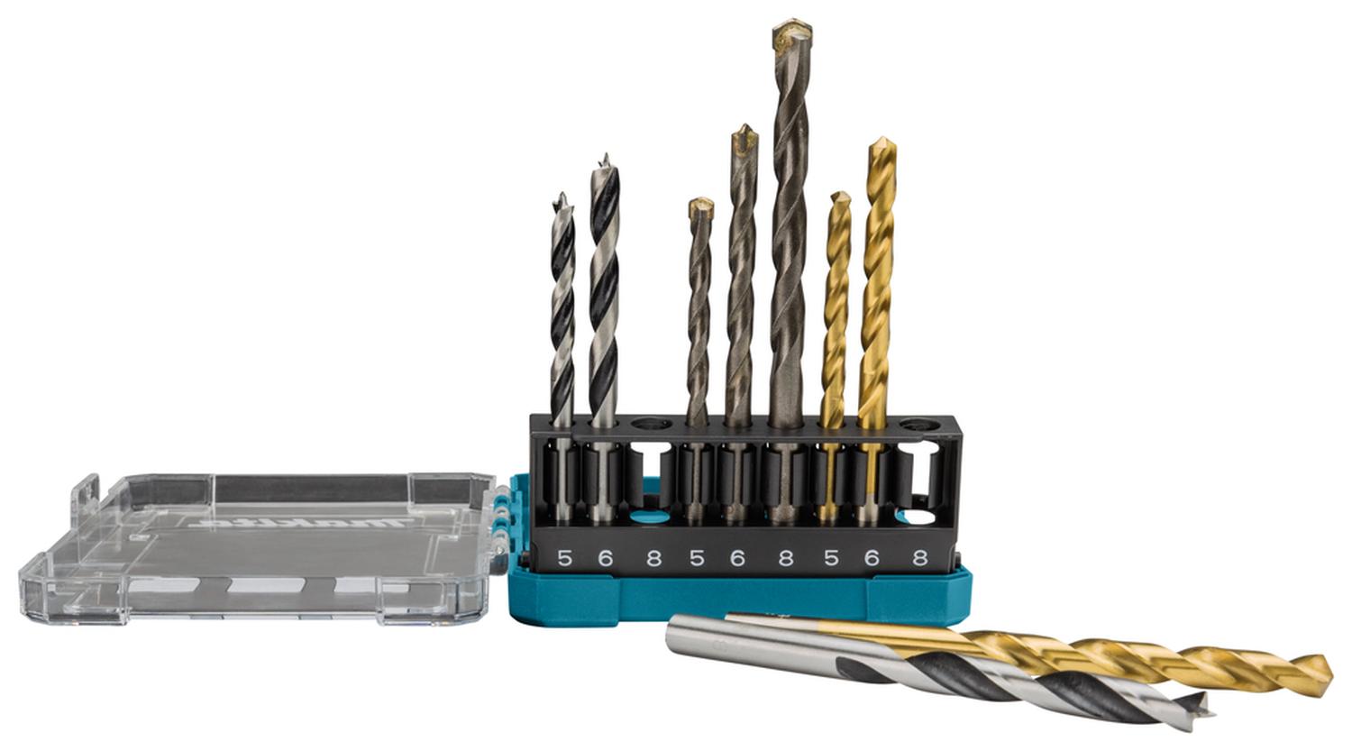 SET BROCAS PARA MADERA/METAL/CONCRETO (5-8) 9 PZAS-MAKITA - 4