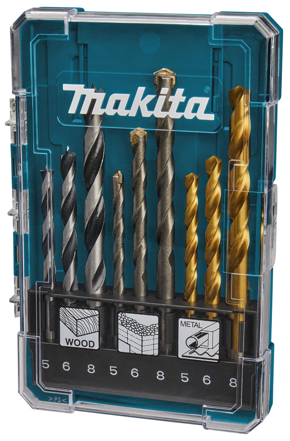 SET BROCAS PARA MADERA/METAL/CONCRETO (5-8) 9 PZAS-MAKITA - 7
