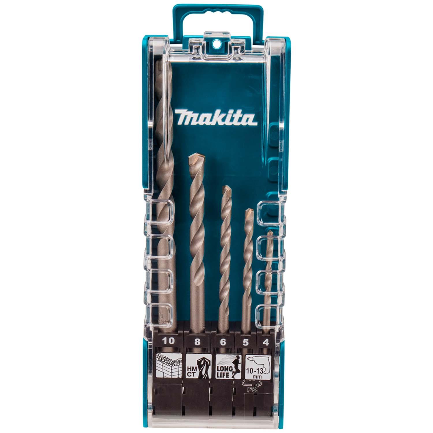 JUEGO DE BROCAS PARA CONCRETO (4-10MM) - 5 PZAS - MAKITA - 1