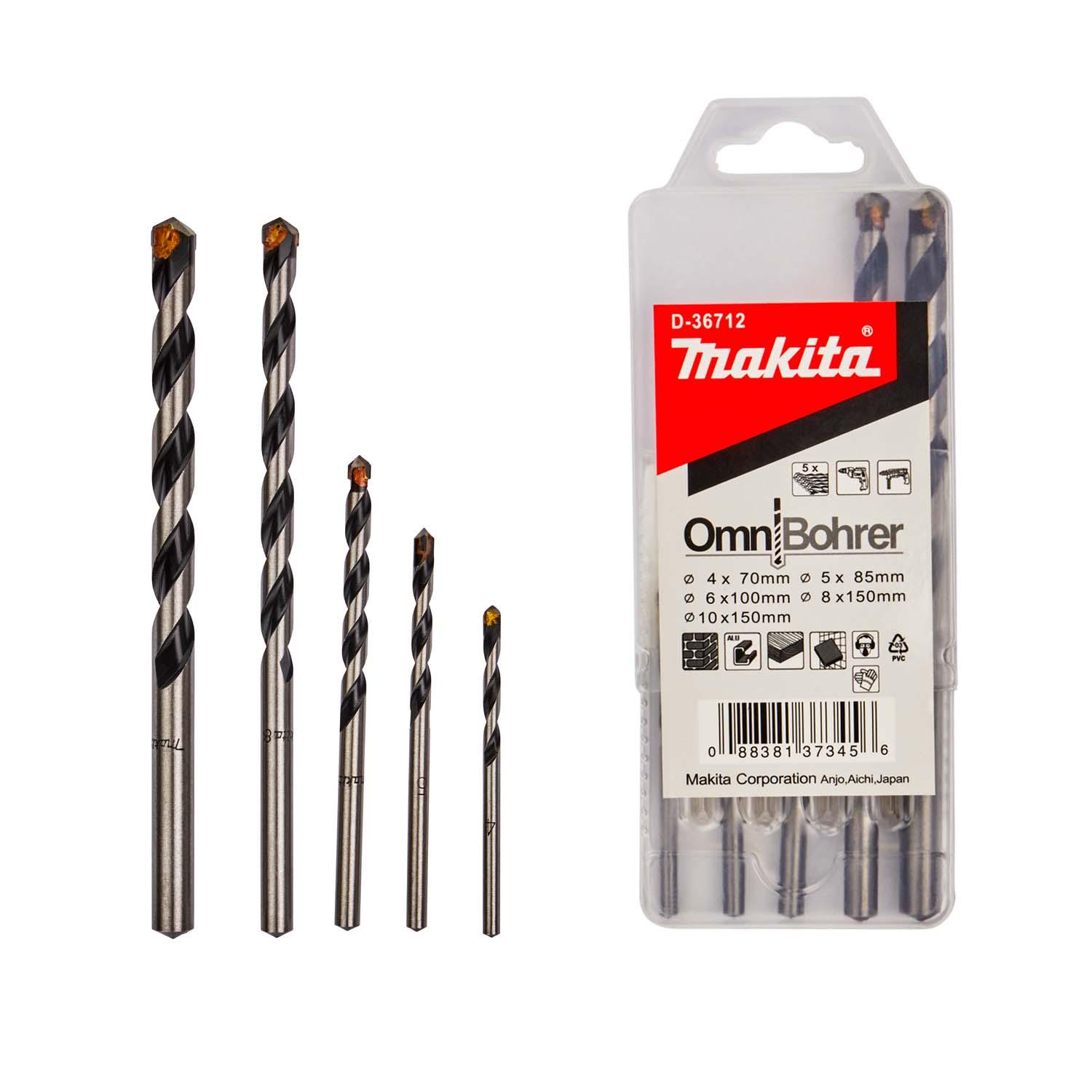 JUEGO BROCAS MAKITA OMNIBOHRER MULTIMATERIAL (4-10 MM) 5 PZAS - 1