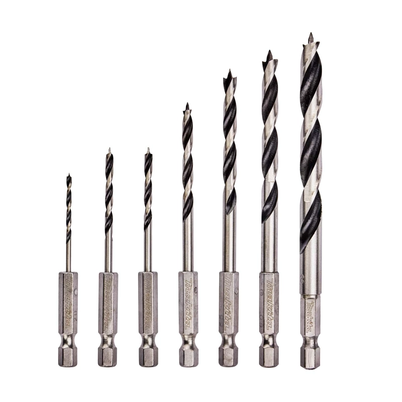 SET BROCAS PARA MADERA 2, 3, 4, 6, 8MM 7 PZAS. - MAKITA - 1