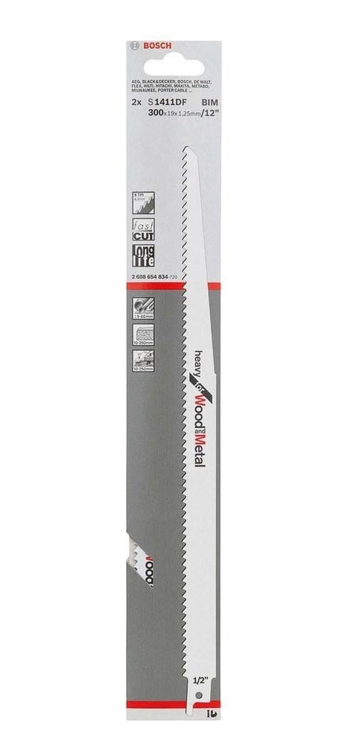2 HOJA BOSCH DE SIERRA SABLE S1411DF HEAVY FOR WOOD AND META - 3