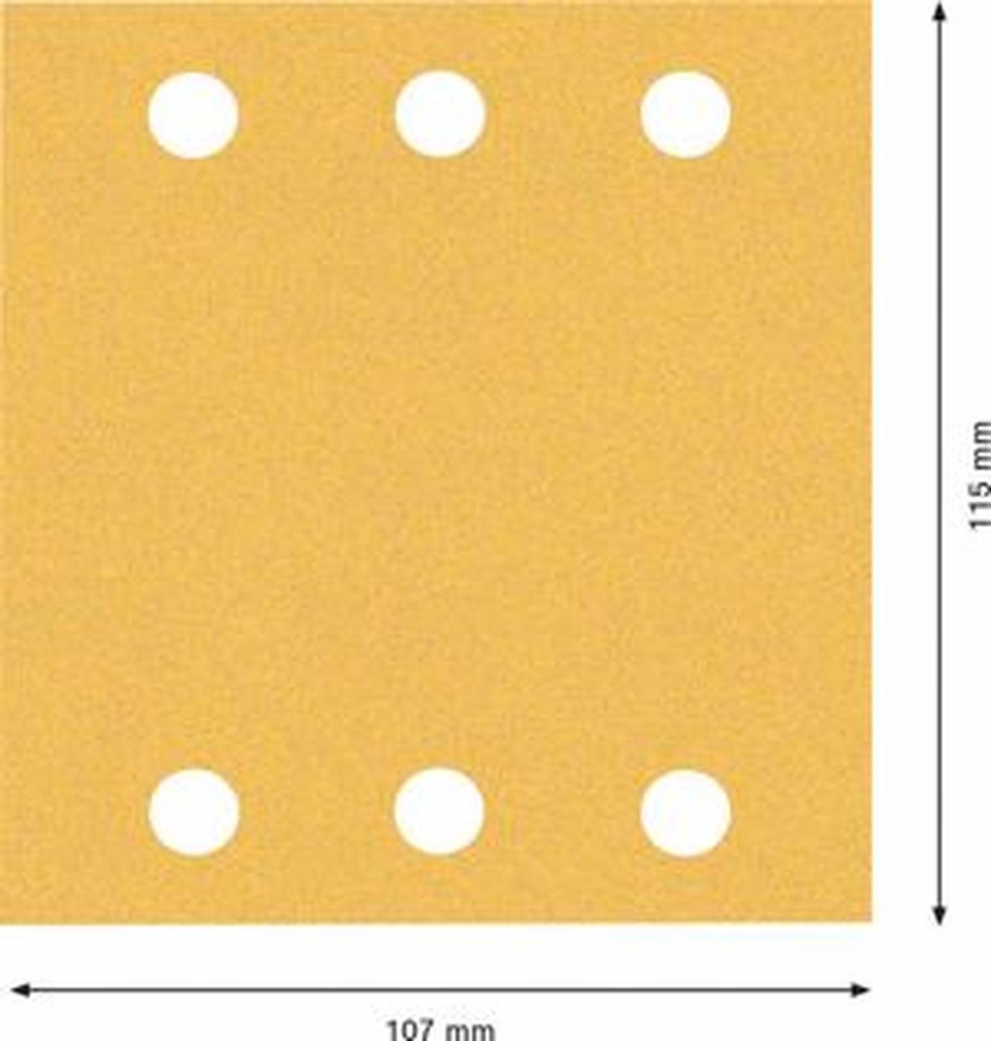 PACK 10 HOJA DE LIJA C470 115MM MADERA+PINTURA G120- BOSCH - 2