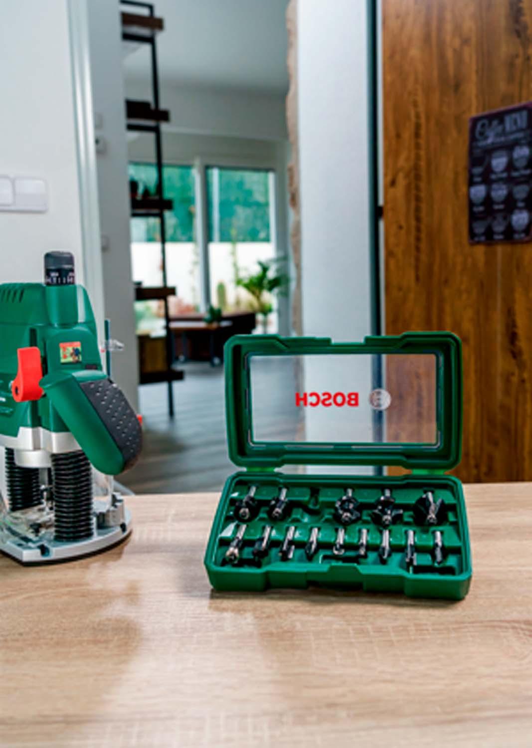 SET DE FRESAS PARA MADERA TOMA DE 1/4'' 15 PZAS. - BOSCH - 3