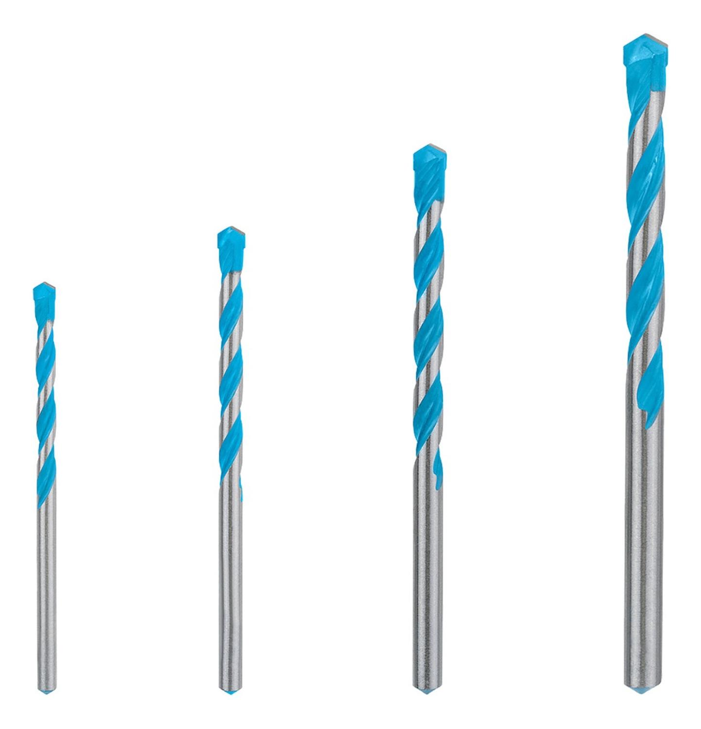 SET 4 BROCAS BOSCH CYL-9 EXPERT MULTICONSTRUCTION Ø4 5 6 8 MM - 1