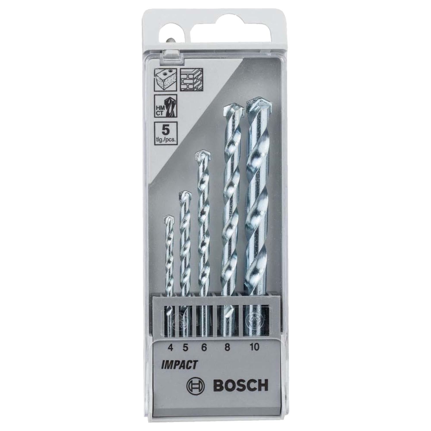 SET BROCAS PARA CONCRETO CYL-1 (4, 5, 6, 8, 10MM) 5 PZAS. - BOSCH - 2