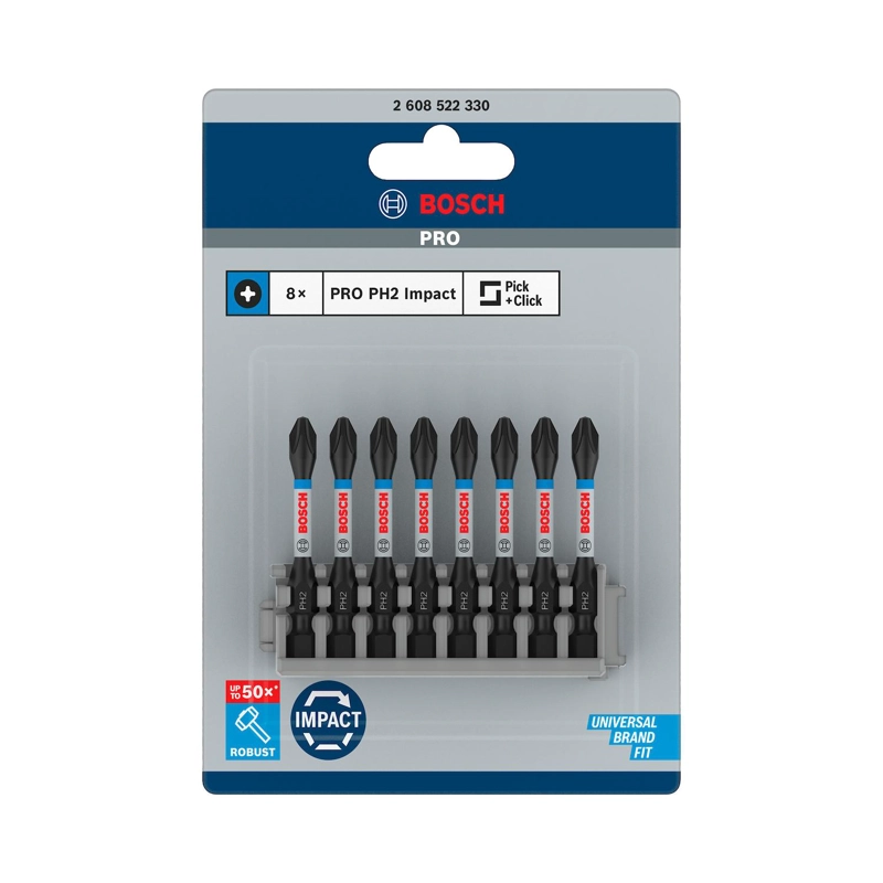 8 PUNTAS BOSCH 2608.522.330-000 PH2 X 50 MM IMPACT CONTROL - 5