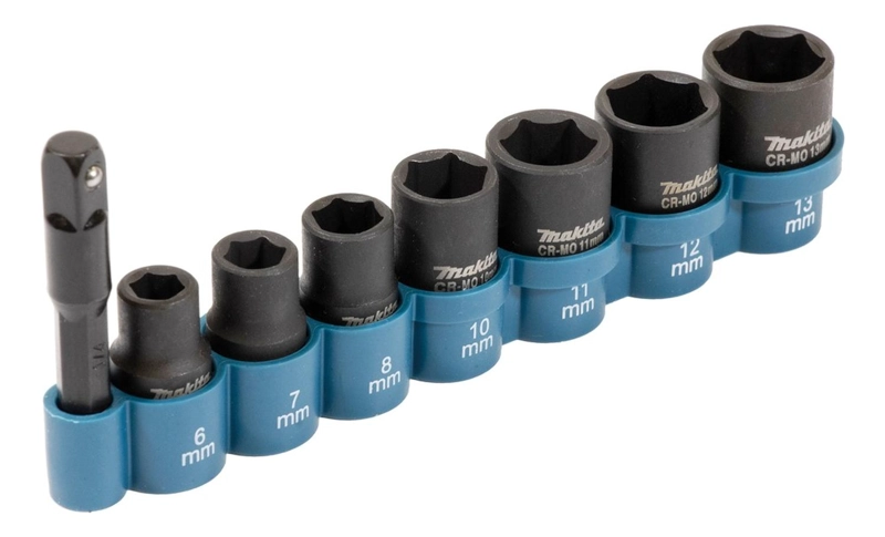 JUEGO DE DADOS MAKITA E-12289 DE IMPACTO 1/4 8 PIEZAS - 1