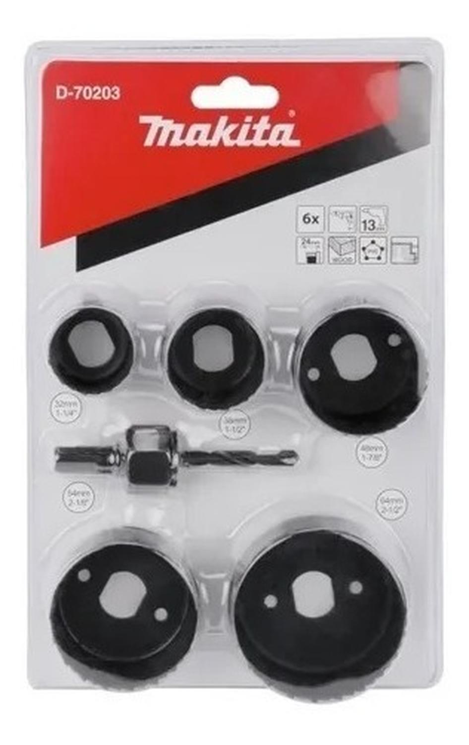 SET SIERRAS COPAS MAKITA 6 PIEZAS D-70203 - 1