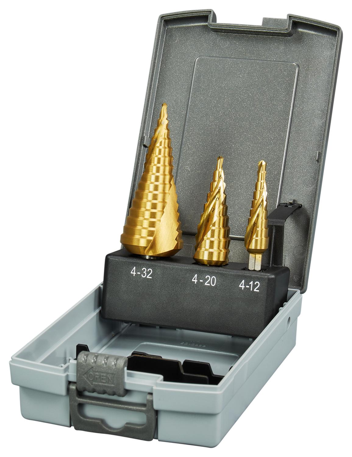 SET BROCAS ESCALONADAS ESPIRAL TITANIUM 3 PZAS. - MAKITA - 1