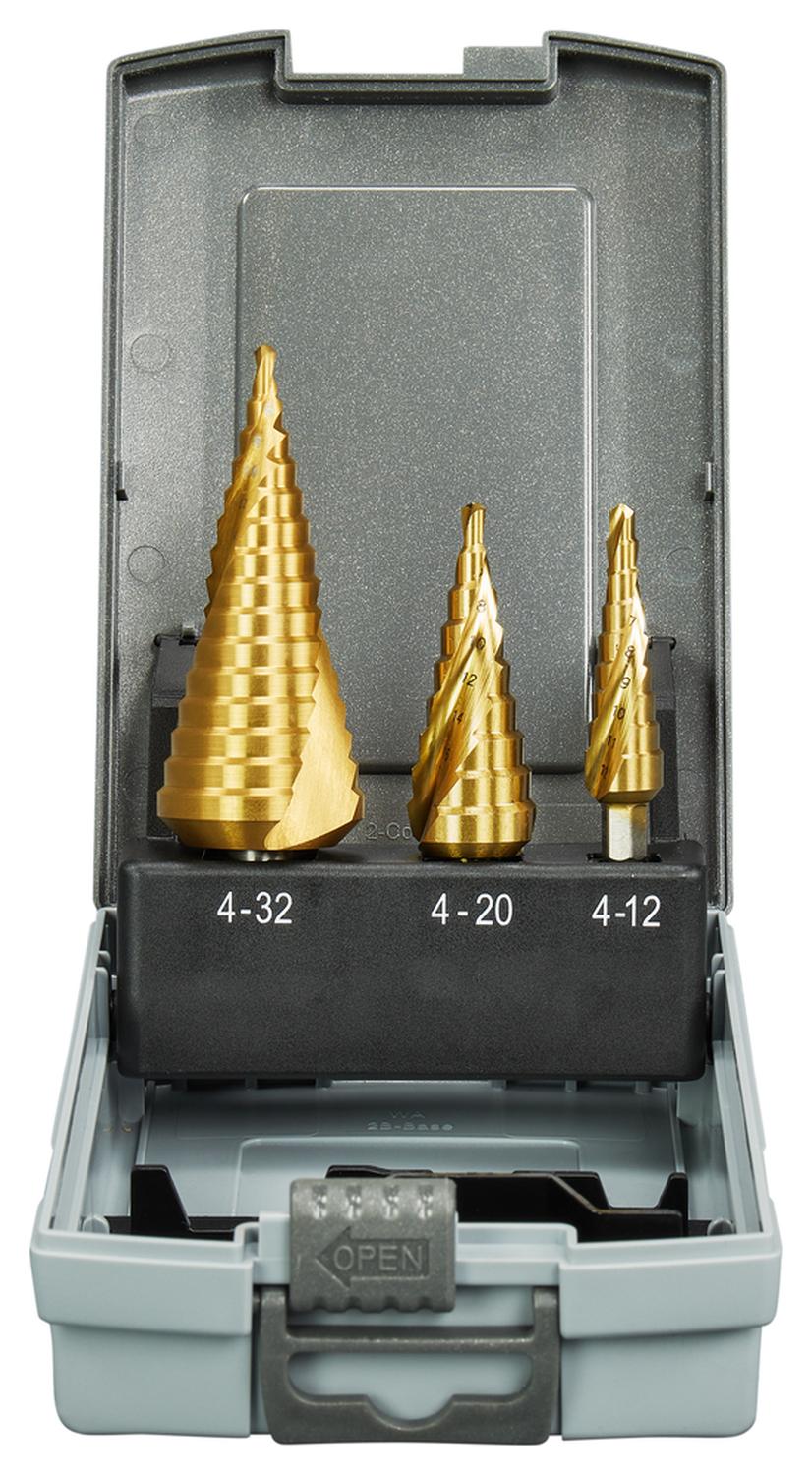 SET BROCAS ESCALONADAS ESPIRAL TITANIUM 3 PZAS. - MAKITA - 2
