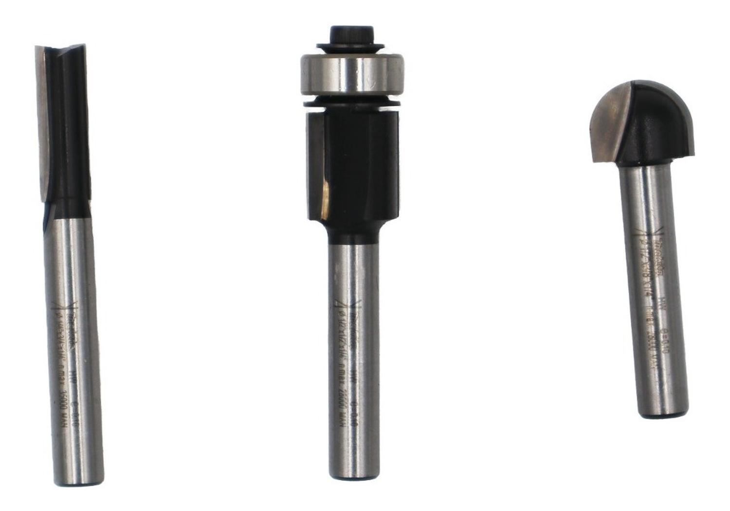 SET 3 FRESAS MADERA TOMA 1/4 MAKITA D-70465 - 1