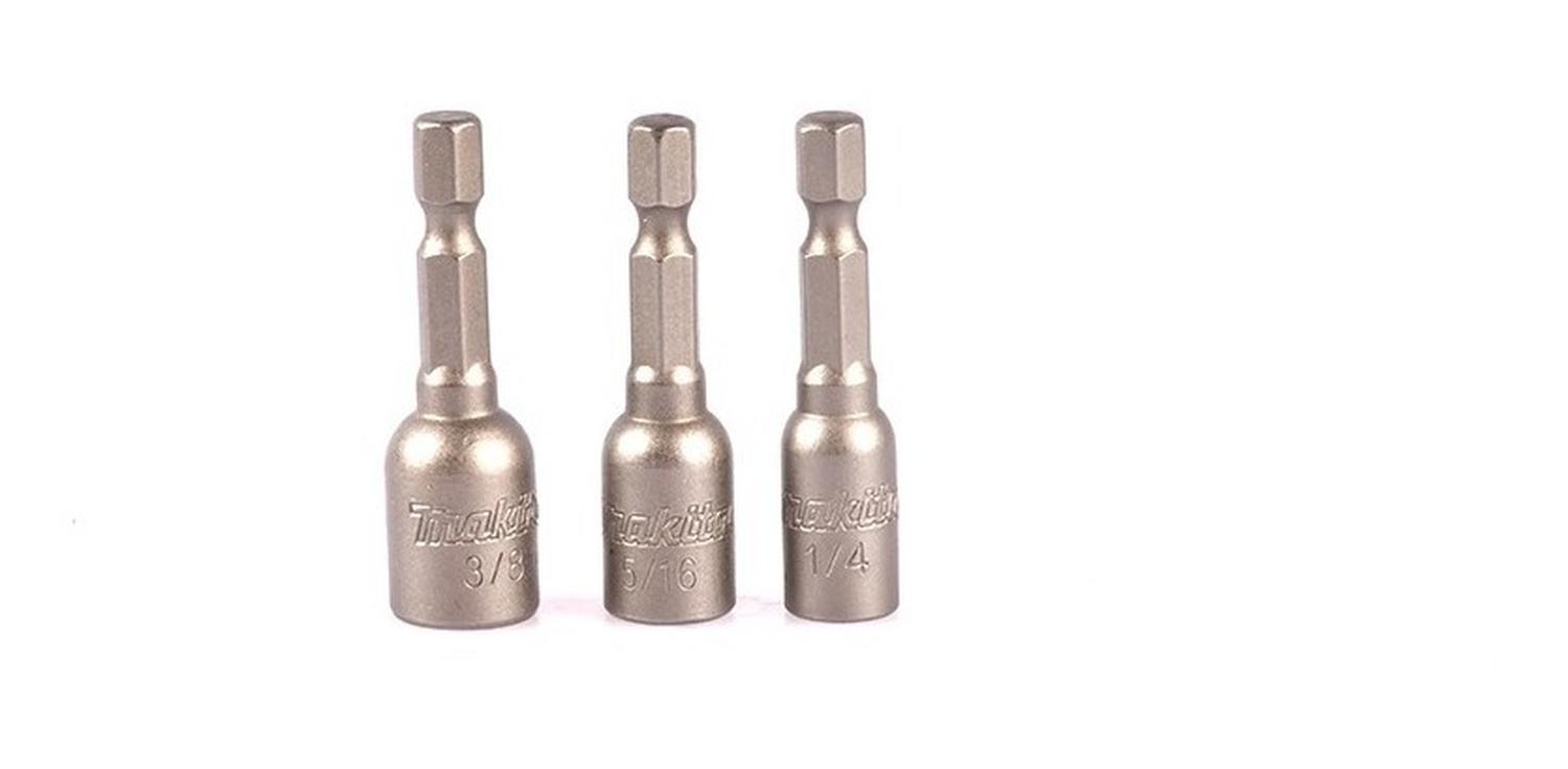 SET 3 ADAPTADOR MAGNÉTICO MAKITA B-38847 1/4' 5/16 3/8' - 1