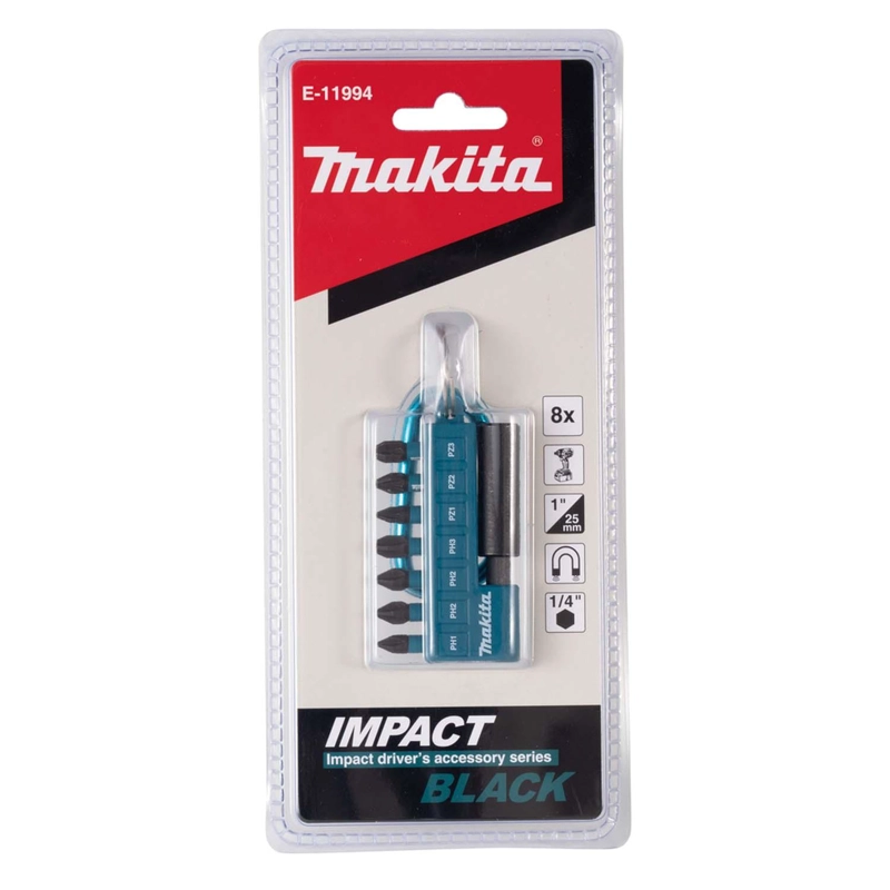 SET PUNTAS MAKITA E-11994 IMPACT BLACK PH1/2X PH2/PH3/PZ1/PZ2/PZ3 - 3