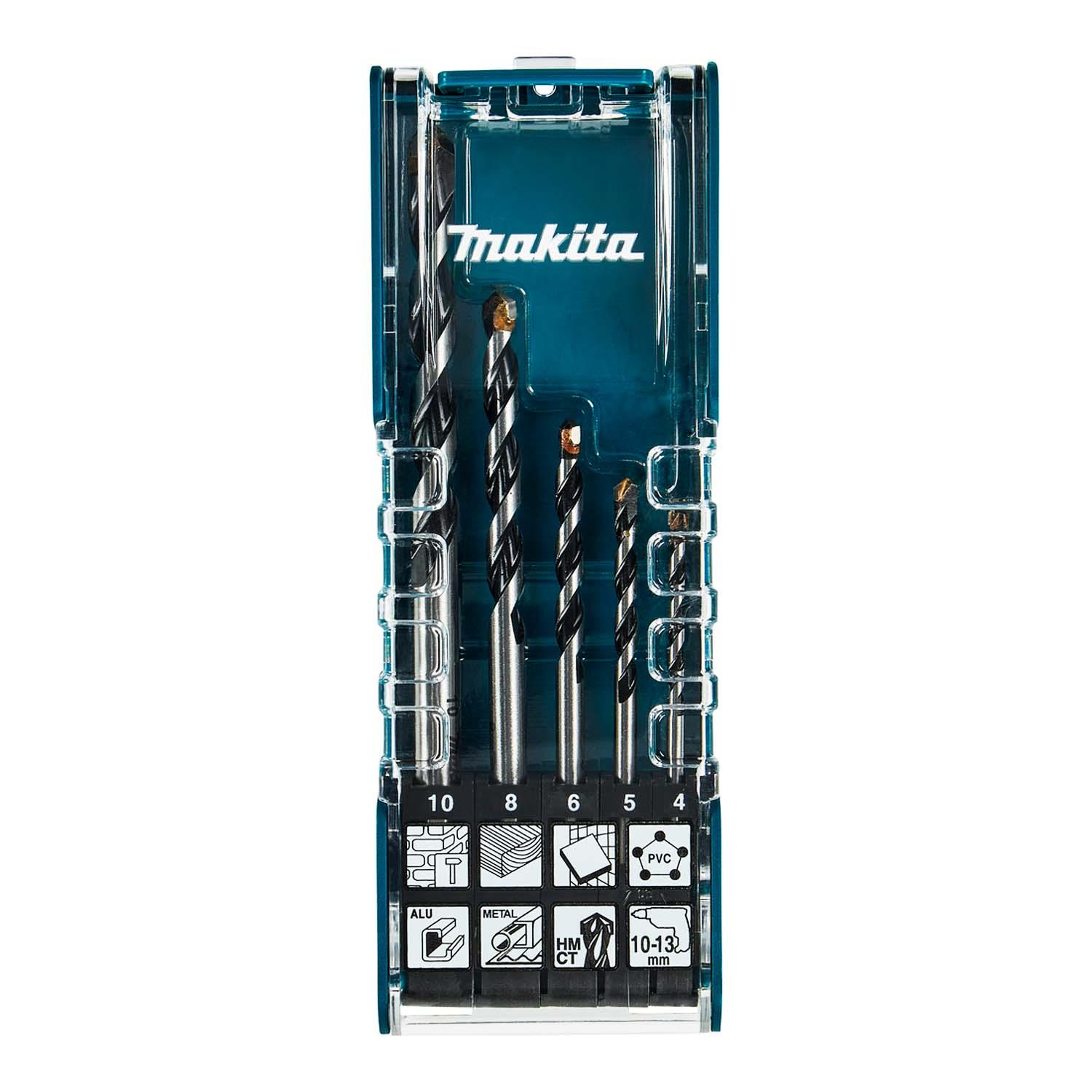 SET BROCAS MULTIMATERIAL 4, 5, 6, 8, 10MM 5 PZAS - MAKITA - 2