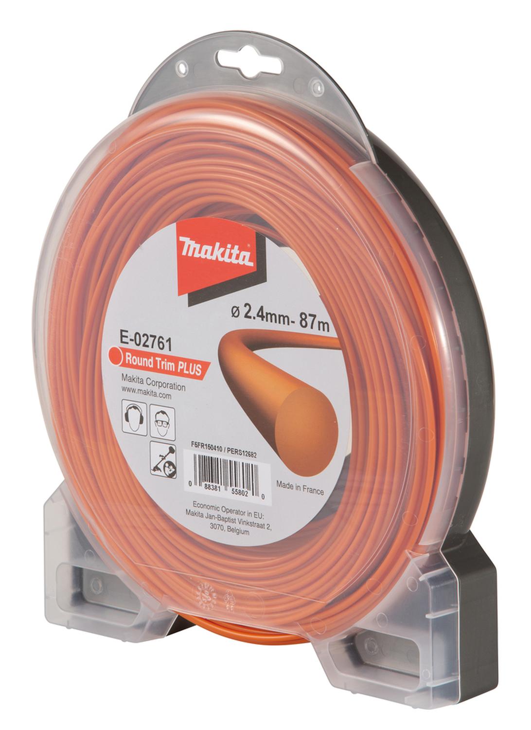 HILO MAKITA E-02761 NYLON REDONDO NARANJO 2.4 MM X 87M ORILLADORA - 2