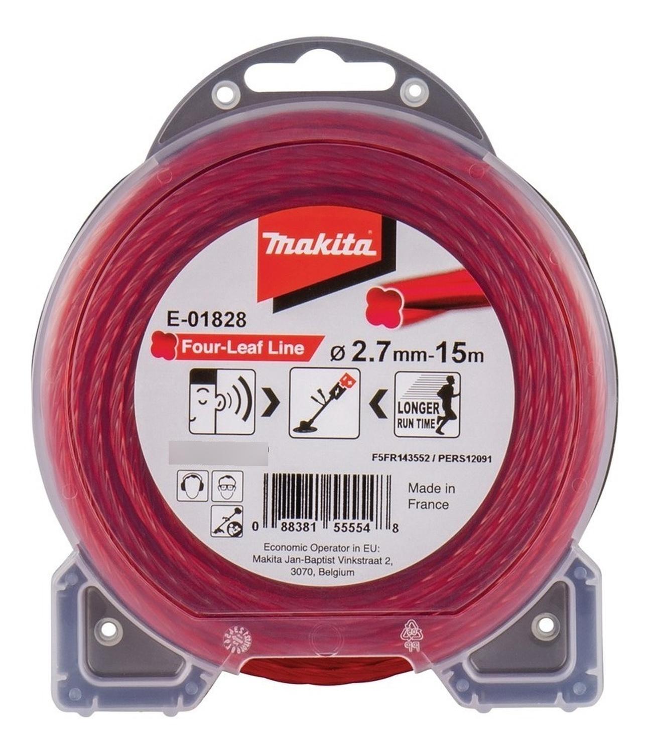 HILO MAKITA E-01828 NYLON ESTRIADO ORILLADORA 2.7 MMX15M - 1