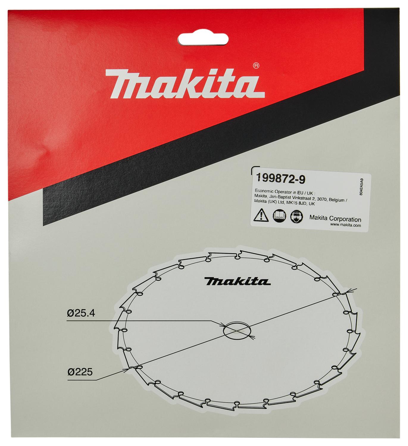 DISCO MAKITA 199872-9 SIERRA DESBROZADORA 225 X 25.4 X 1.8 MM 24D - 5