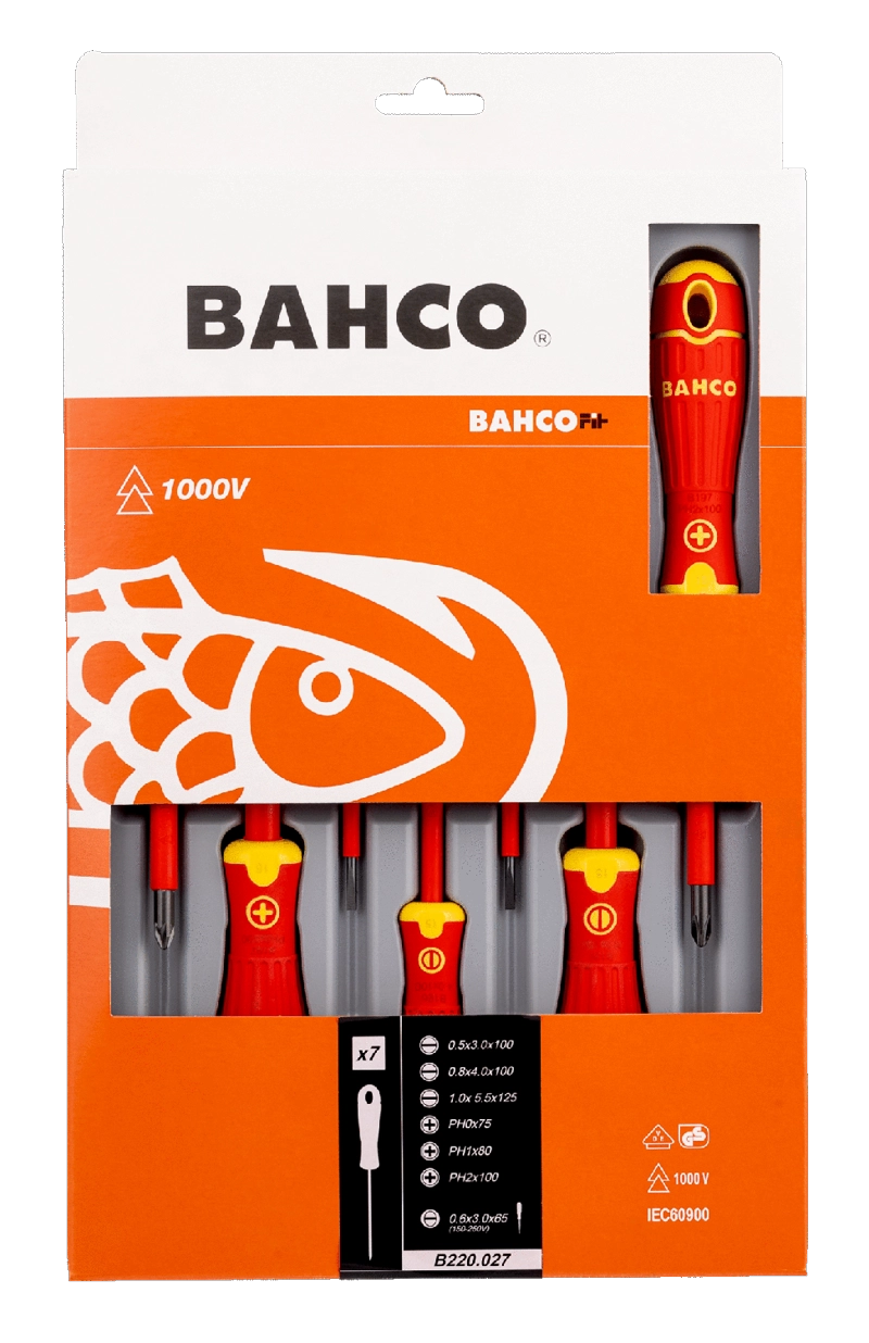 SET DESTORNILLADORES AISLADOS BAHCOFIT 1.000 V 7 PZAS - BAHCO - 3
