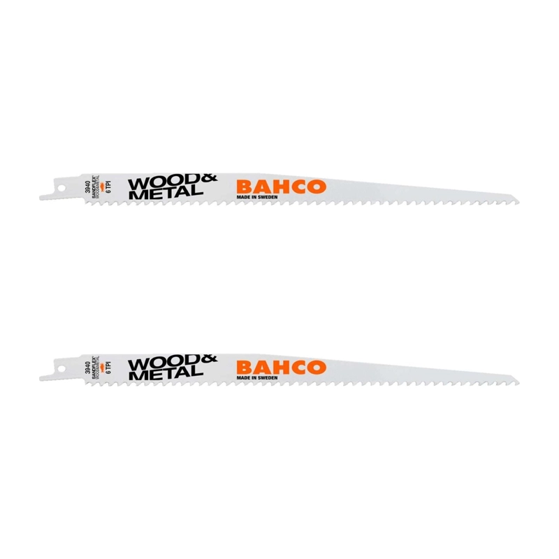 PACK 2 HOJAS DE SIERRA SABLE MADERA & METAL 300MM - BAHCO - 1