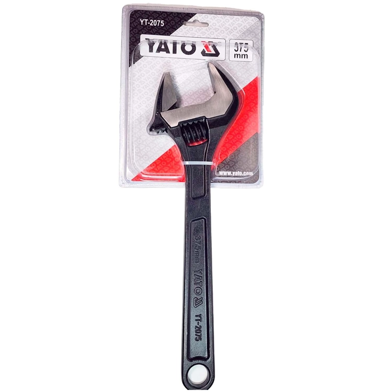 YATO LLAVE FRANCESA AJUSTABLE 375MM YT-2075 45MM FOSFATADA - 1
