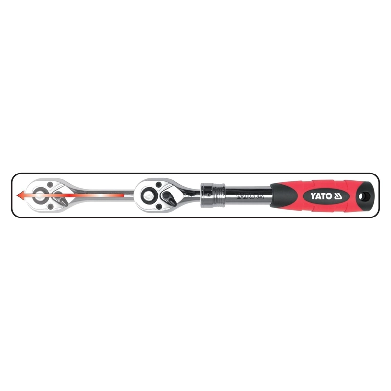 CHICHARRA EXTENSIBLE CUADRANTE 1/4'' 150 - 200MM- YATO - 3
