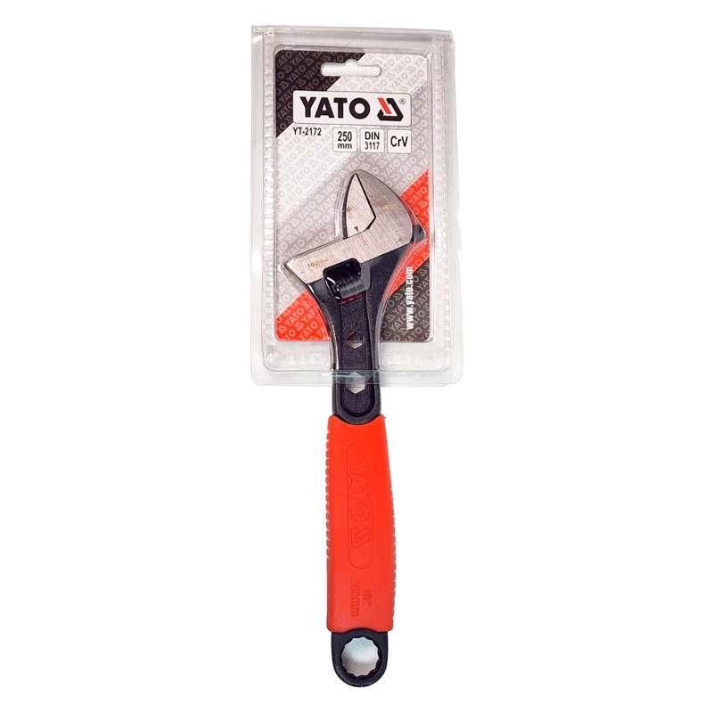 LLAVE AJUSTABLE CON MANGO ERGONOMICO CRV 10'' - YATO - 1