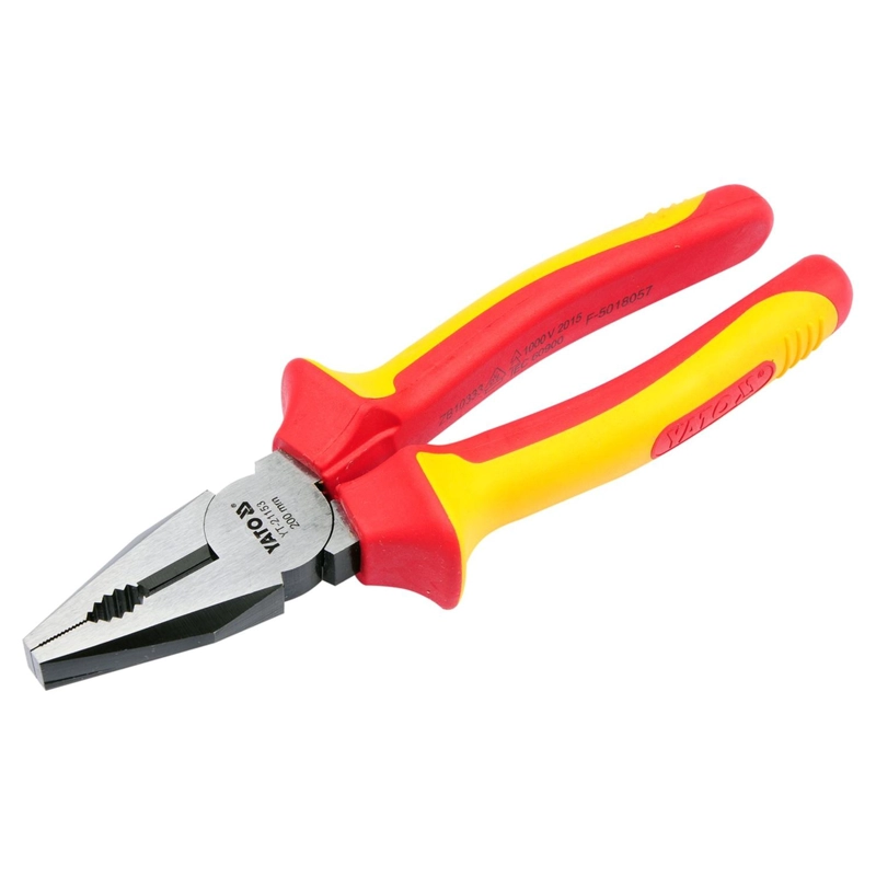 ALICATE UNIVERSAL YATO YT-21153 AISLADO 1000V VDE 200MM 8'' - 2