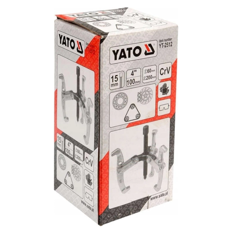 EXTRACTOR 3 BRAZOS 4'' 100MM CRV YATO YT-2512 PROFESIONAL - 3