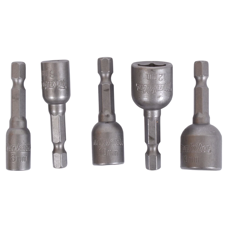 SET 5 DADOS MAGNE TICOS MAKITA B-39154 1/4' 6-13MM IMPACTO - 3