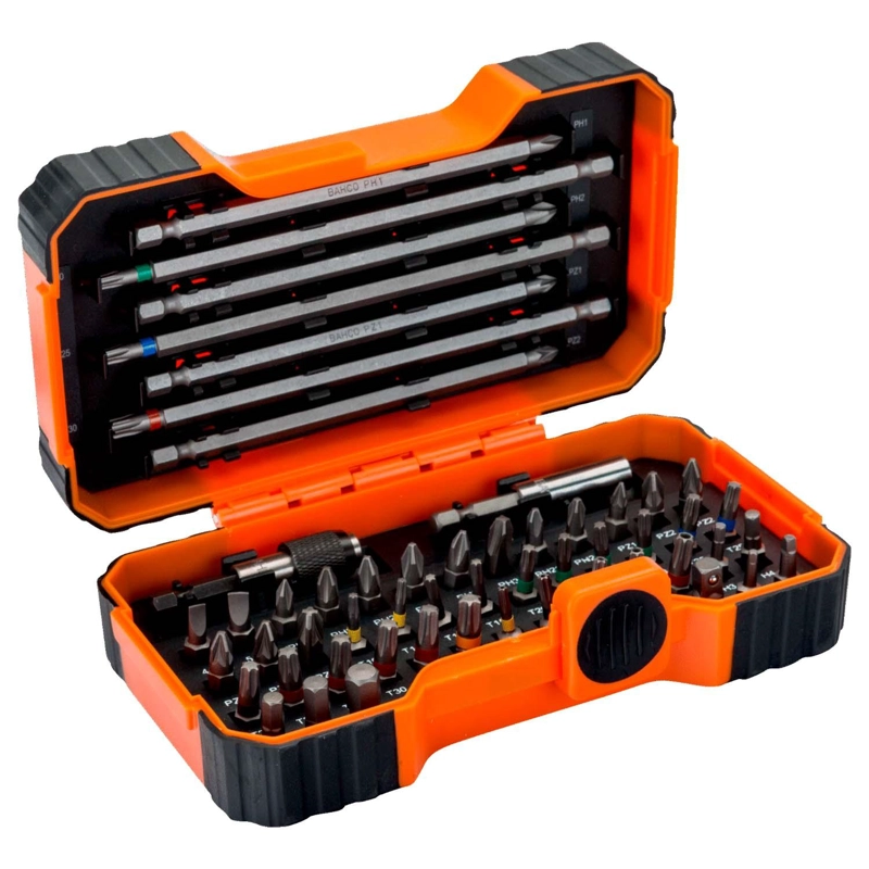 SET 54 PUNTAS BITS COLOR BAHCO 59/S54BC 1/4' MAGNE TICO - 1