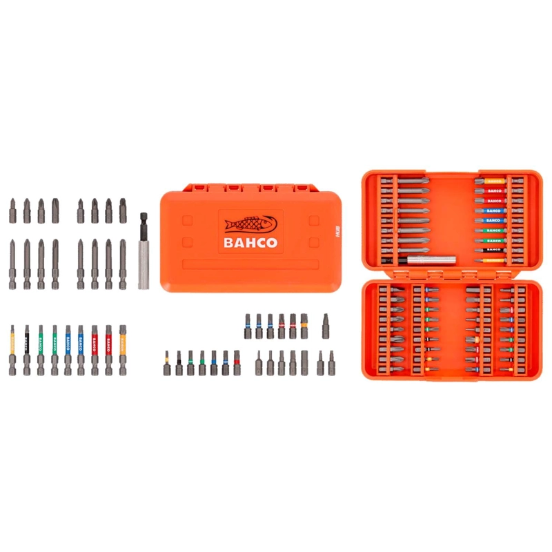 SET 54 PUNTAS BITS BAHCO 59S/54C-1 1/4' TORX PHILLIPS HEX - 8