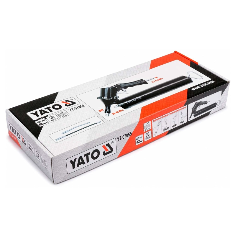 PISTOLA ENGRASADORA NEUMATICA YATO YT-07055 400CC 1/4' - 4