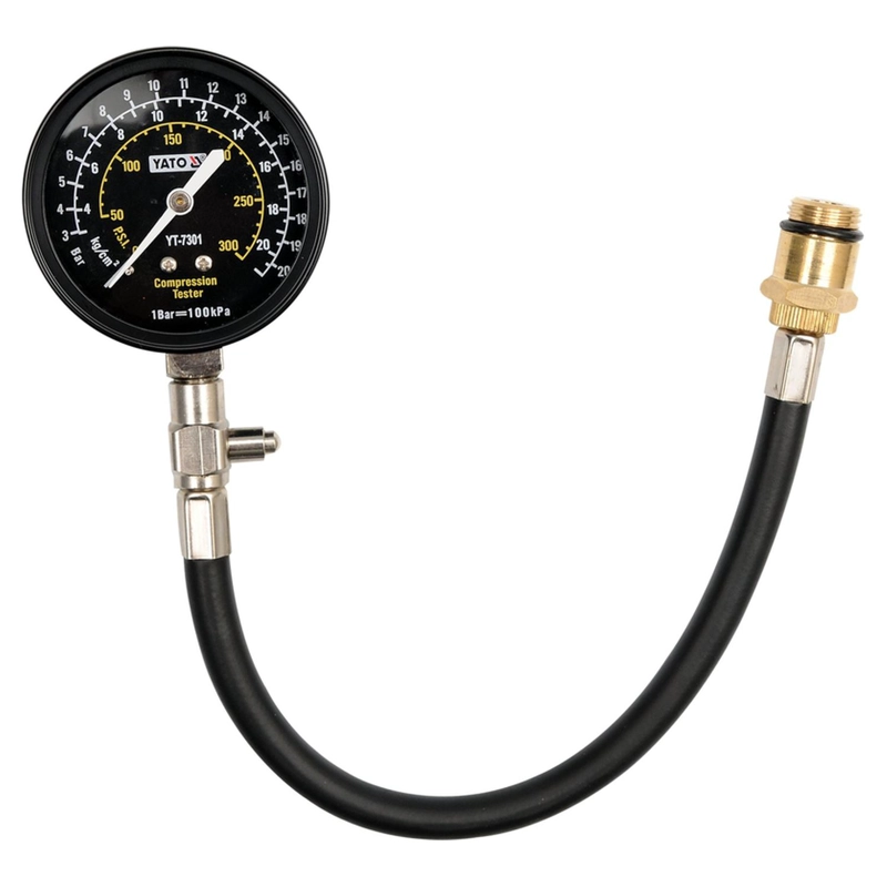 COMPRESIMETRO MOTOR BENCINA YATO YT-7301 MANOMETRO 65MM - 1