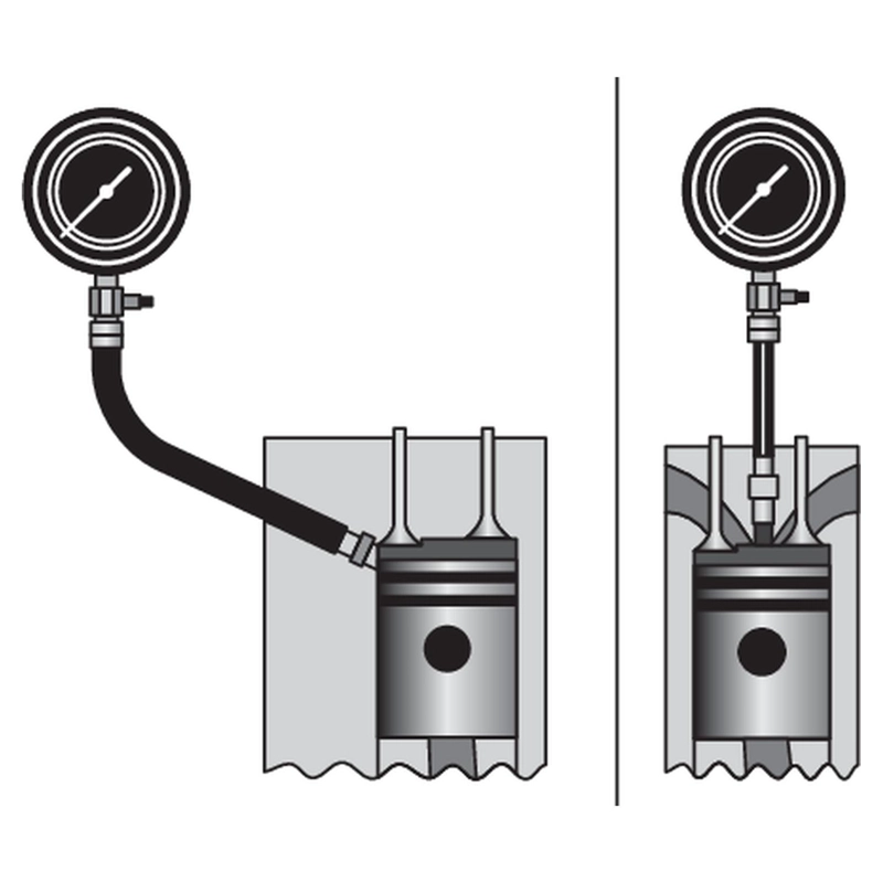 COMPRESIMETRO MOTOR BENCINA YATO YT-7301 MANOMETRO 65MM - 3
