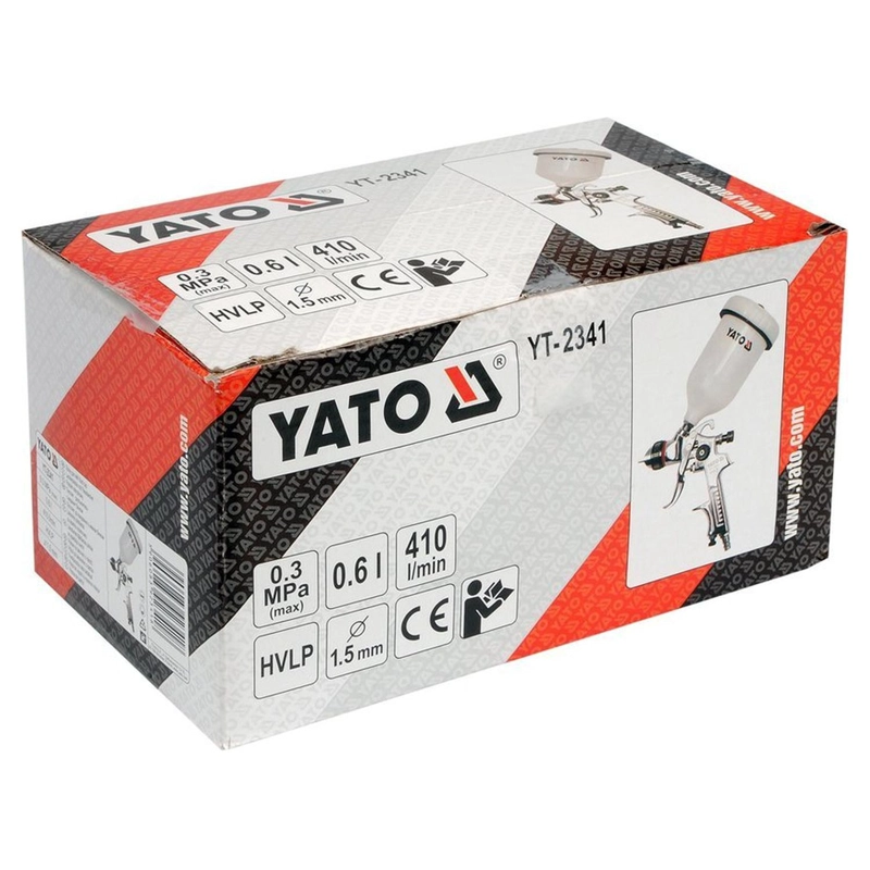 PISTOLA PINTAR HVLP GRAVEDAD YATO YT-2341 0.6L 1.5MM - 3