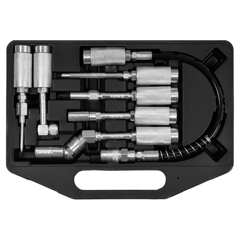 KIT ADAPTADORES ENGRASADORA YATO YT-07110 7 PZS MANGUERA 1/4 - 1