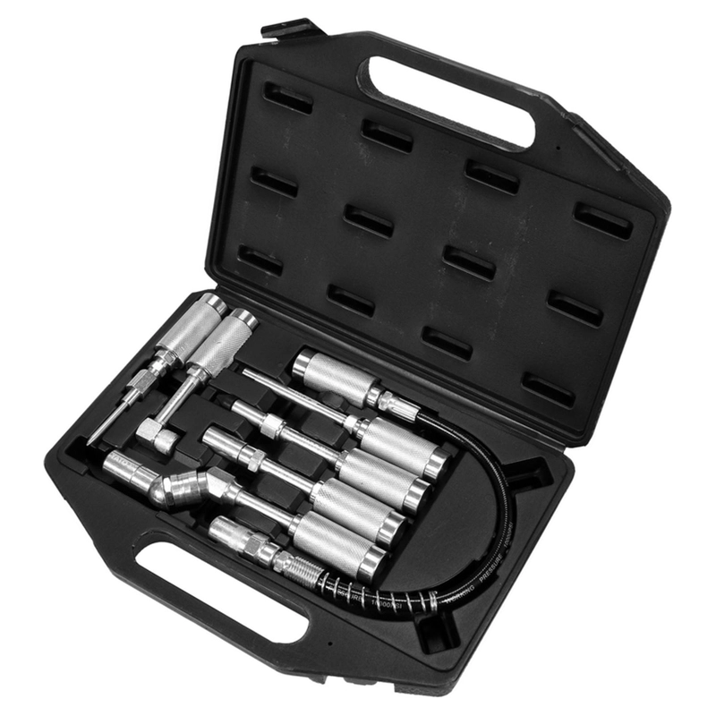 KIT ADAPTADORES ENGRASADORA YATO YT-07110 7 PZS MANGUERA 1/4 - 2