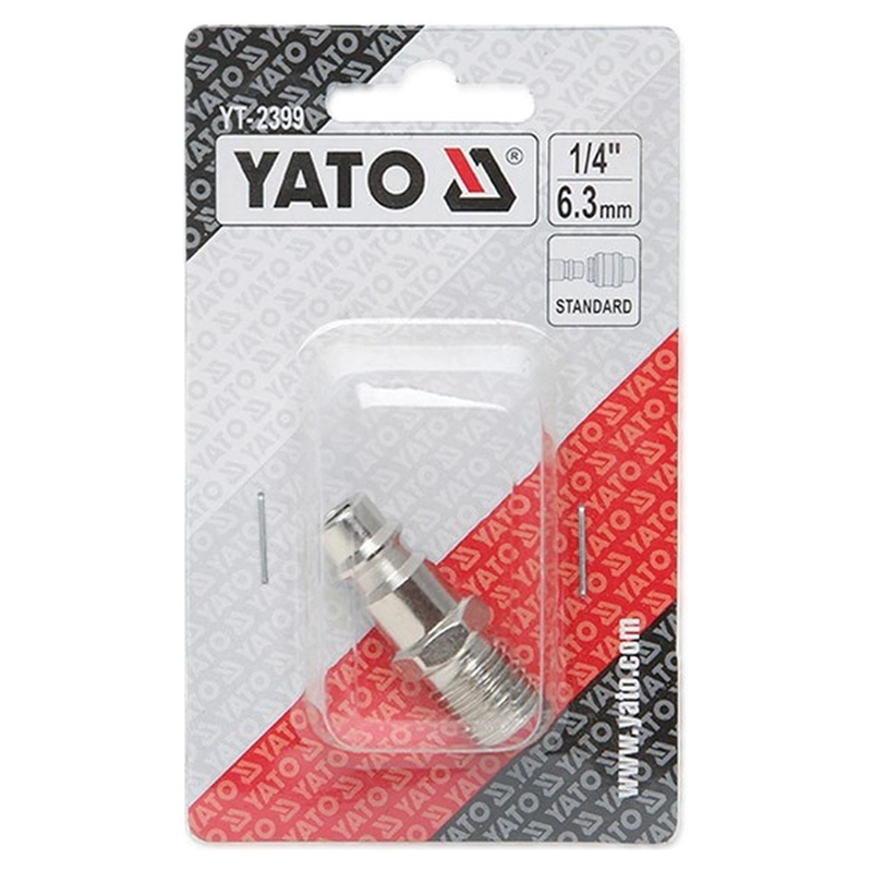 ACOPLE RAPIDO NEUMATICO YATO YT-2399 1/4' G1/4 ACERO NIQUEL - 1