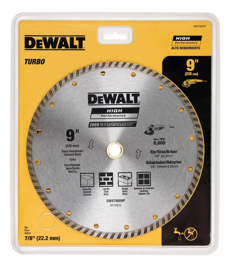 DISCO DIAMANTADO DEWALT TURBO 9'' 230MM CONCRETO HP ALTO REND. - 2